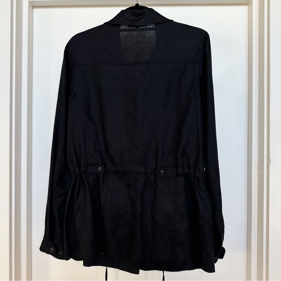 Gold Hawk Linen Army Cargo Jacket Small S NEW NWOT - Picture 3 of 9